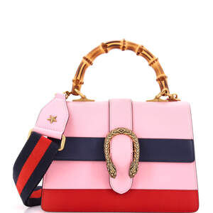 Gucci Medium Dionysus Bamboo Top Handle Bag Colorblock Leather